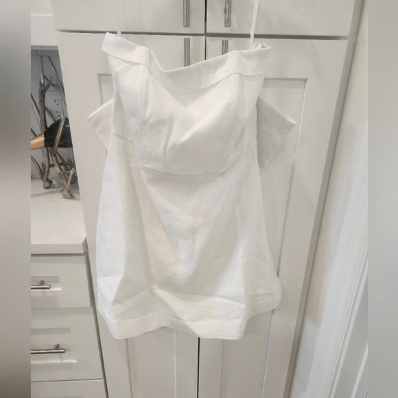 DISSH Aisle White Linen Bow Dress Size 10 US - Picture 8 of 13